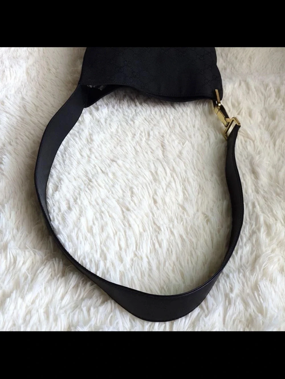 Gucci Black Signature Canvas Shoulder Bag
